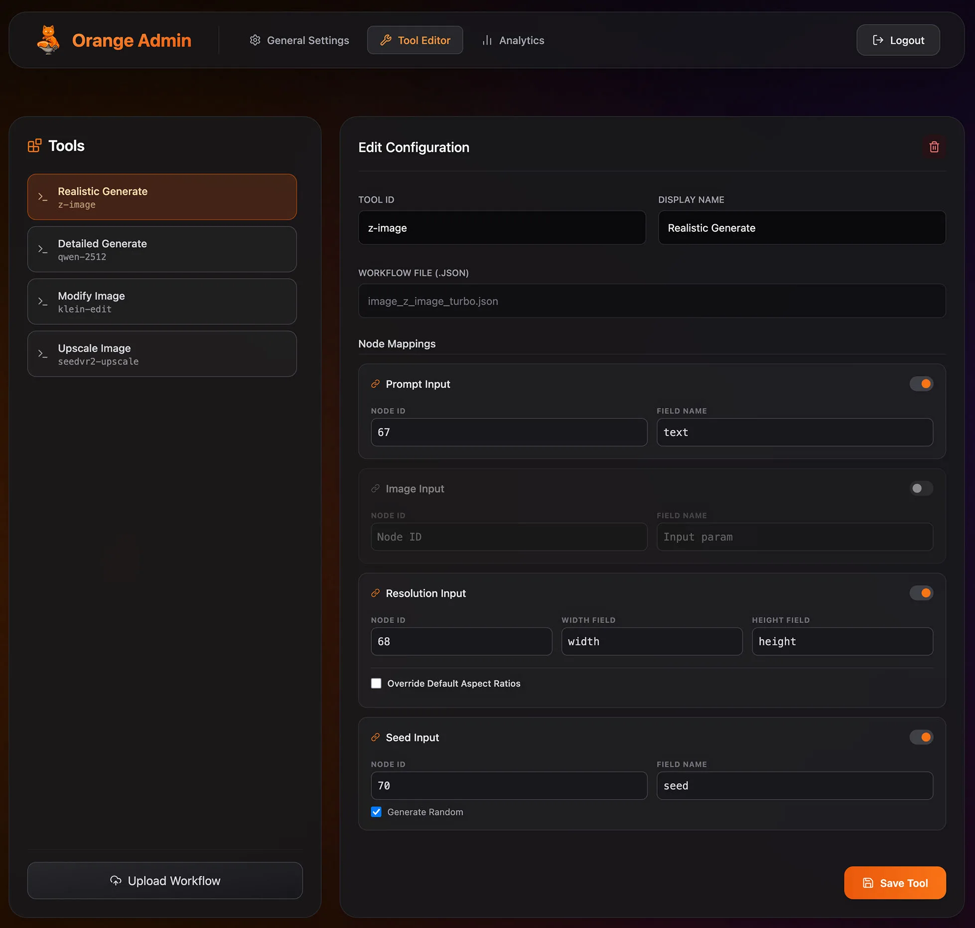 Orange Tool Editor