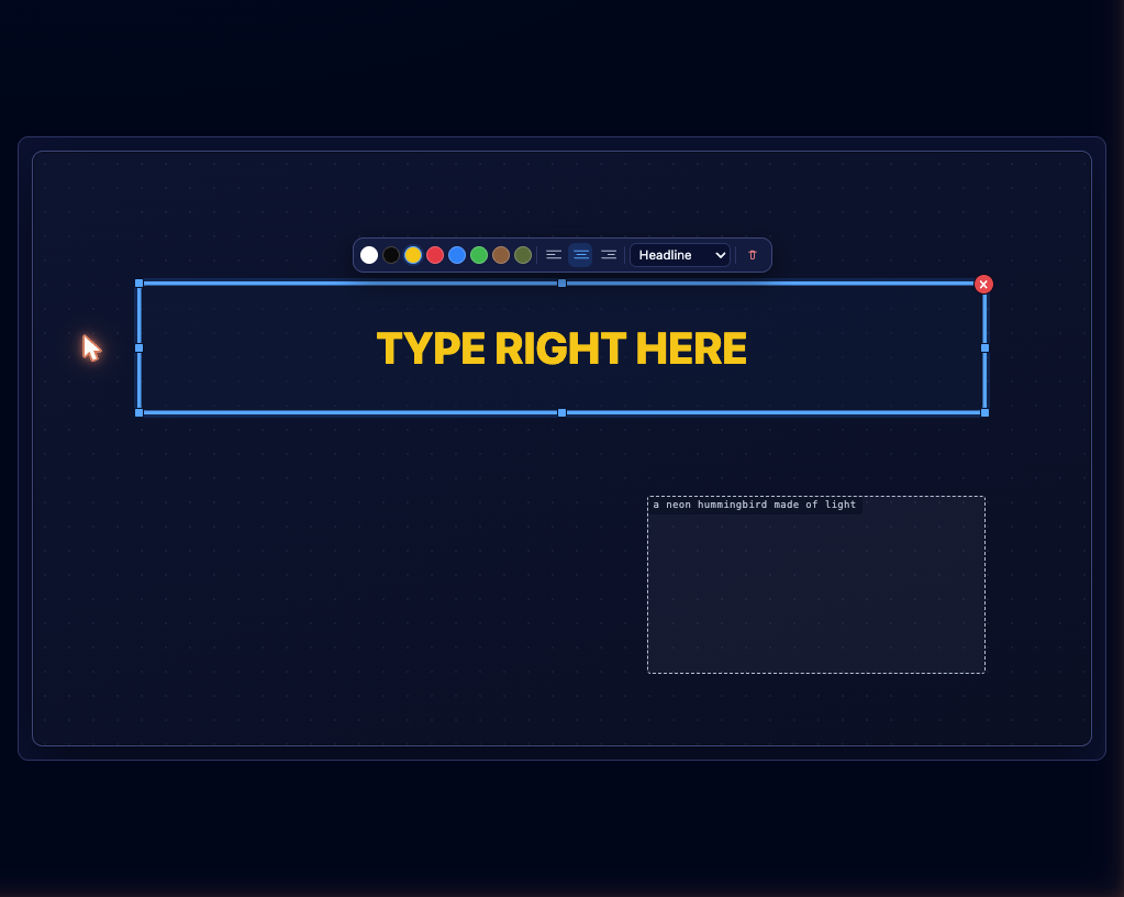 Inline editing with the floating toolbar